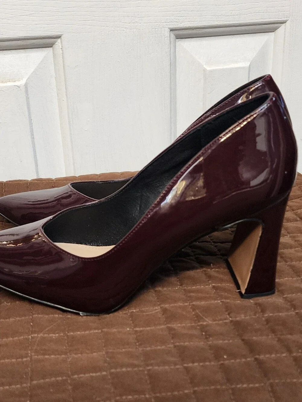Michael Shannon Jenelle Burgundy Patent Pumps Women’s Size 11 Pointed Toe Heels
